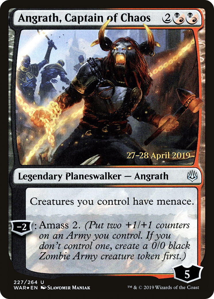 Image of Angrath, Captain of Chaos (PRE-227S) - War of the Spark Promos Foil