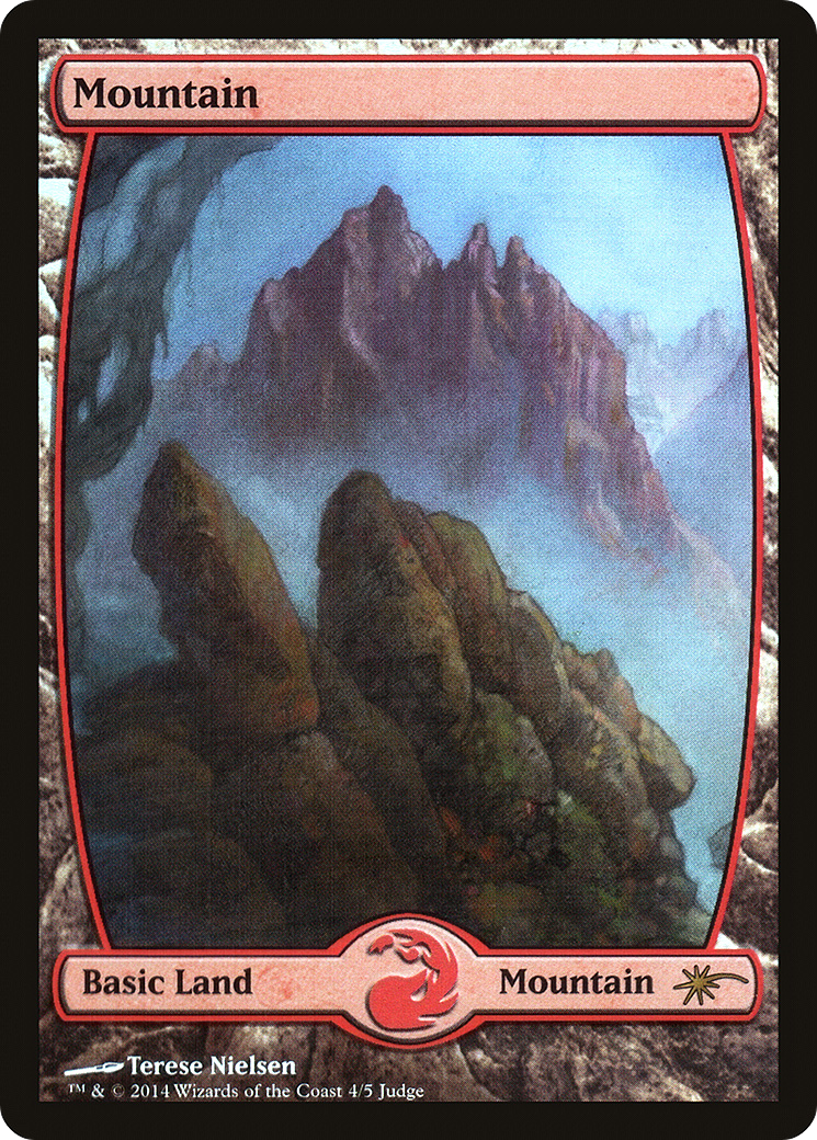 Image of Mountain - Full Art (4) (JDG-004) - Judge Gift Cards 2014 Foil