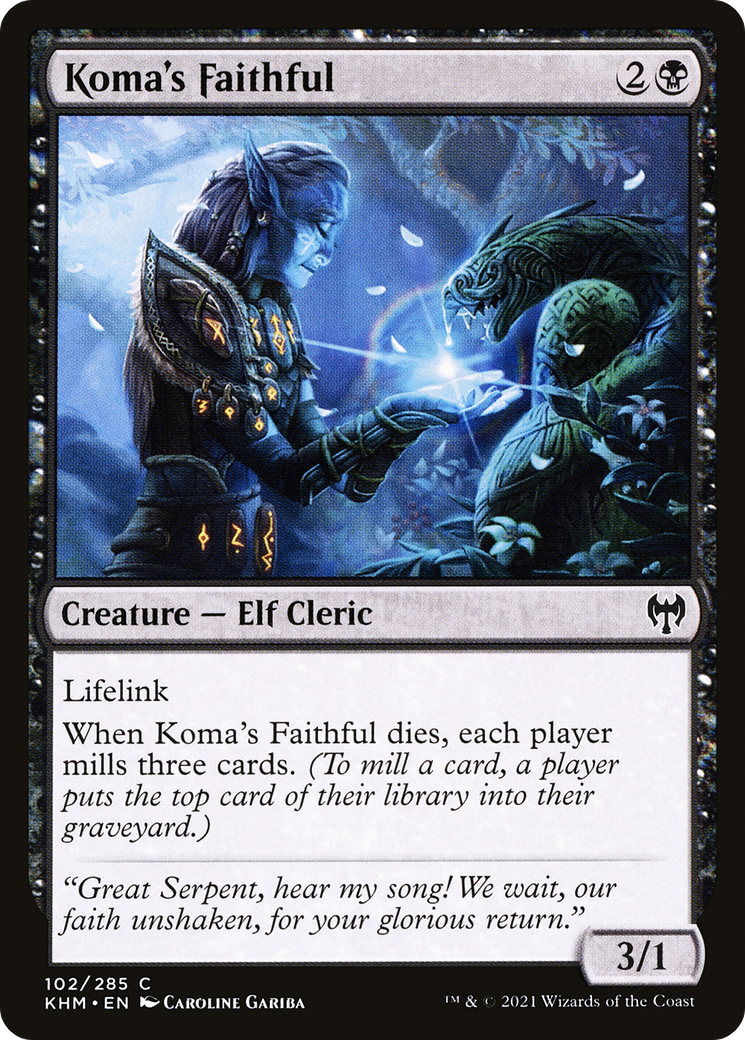 Image of Koma's Faithful (KHM-102) - Kaldheim Foil