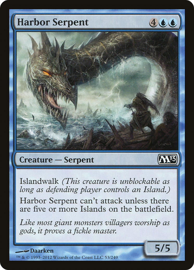 Image of Harbor Serpent (M13-053) - Magic 2013 Foil