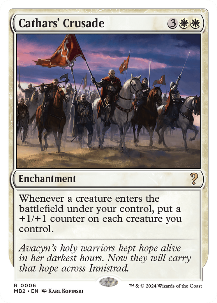 Image of Cathars' Crusade (White Border) (MB2-006) - Mystery Booster 2