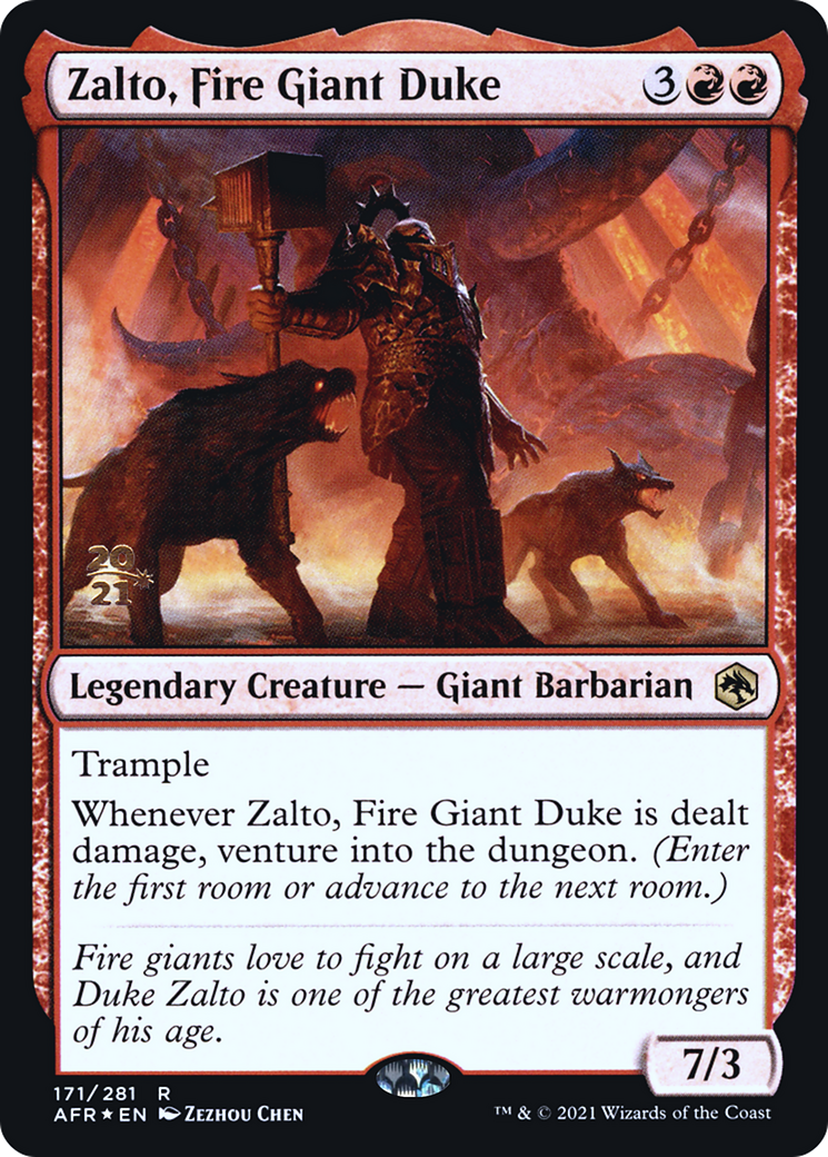 Image of Zalto, Fire Giant Duke (PRE-171S) - Adventures in the Forgotten Realms Promos Foil