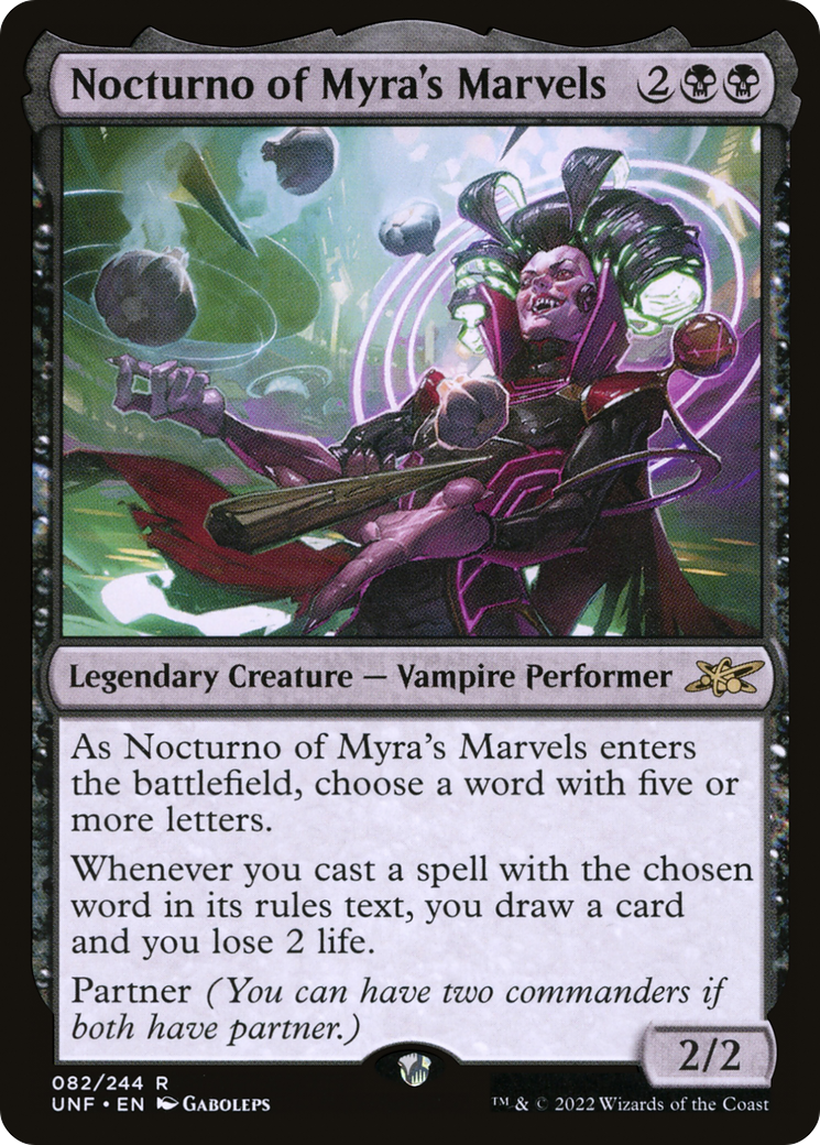 Image of Nocturno of Myra's Marvels (UNF-082) - Unfinity Foil