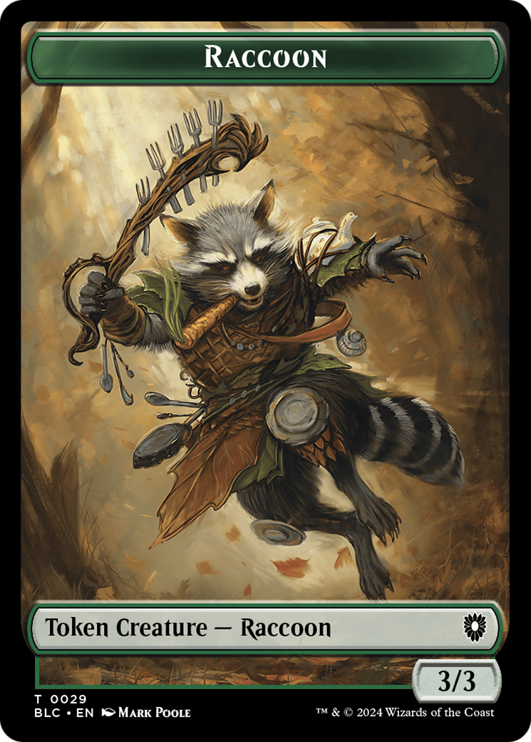 Image of Raccoon (TBLC-029) - Bloomburrow Commander Tokens Foil