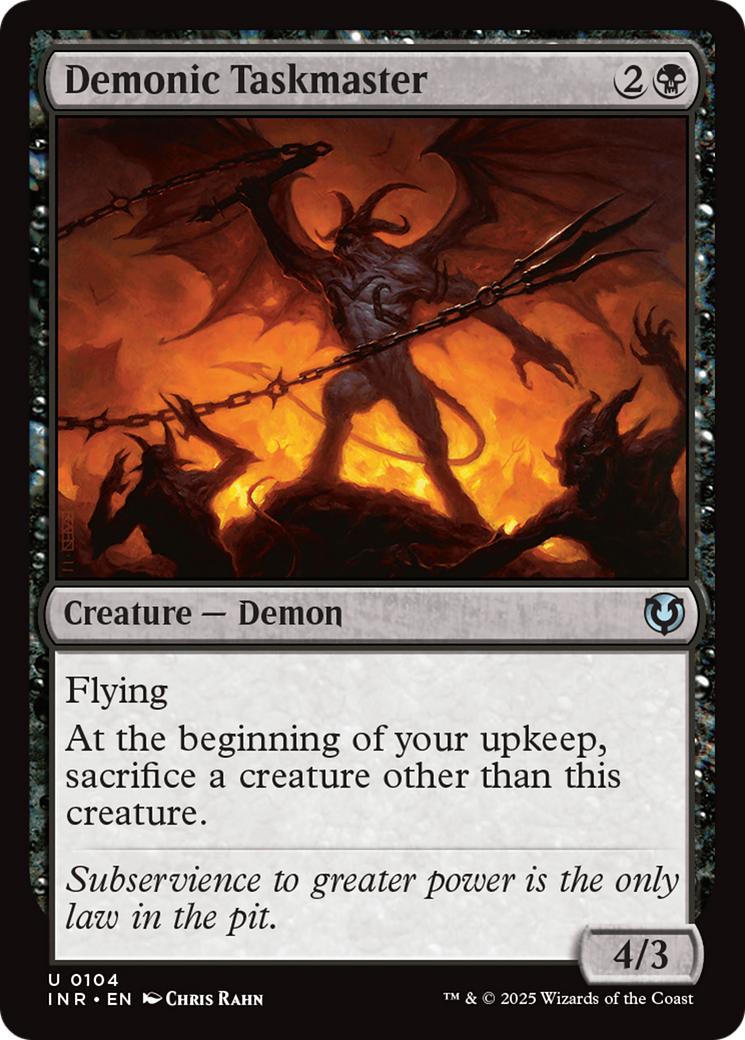 Image of Demonic Taskmaster (INR-104) - Innistrad Remastered Foil