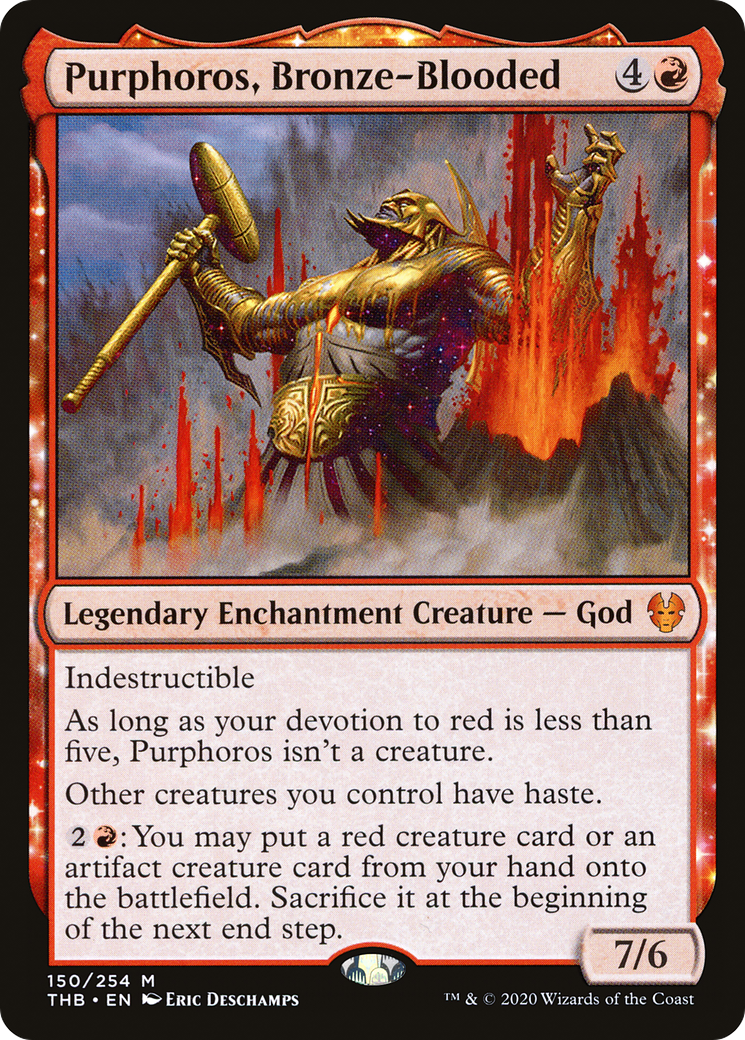 Image of Purphoros, Bronze-Blooded (THB-150) - Theros Beyond Death: (enchantment)