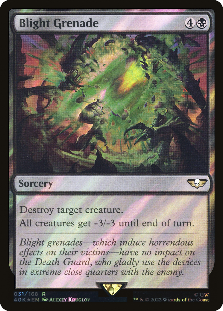 Image of Blight Grenade (Surge Foil) (40K-031) - Warhammer 40,000 Commander Foil