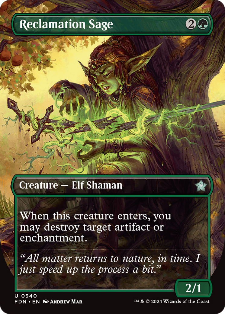 Image of Reclamation Sage (Borderless) (FDN-340) - Foundations (Borderless) Foil