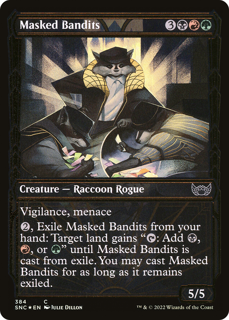 Image of Masked Bandits (Gilded Foil) (SNC-384) - Streets of New Capenna: (Showcase) Foil