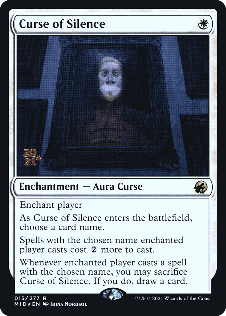 Image of Curse of Silence (PRE-015) - Innistrad: Midnight Hunt Promos Foil