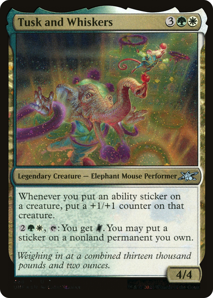Image of Tusk and Whiskers (Galaxy Foil) (UNF-468) - Unfinity Foil