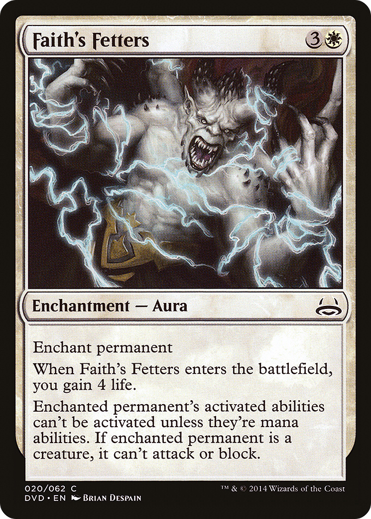 Image of Faith's Fetters (DD3-020) - Duel Decks Anthology: Divine vs. Demonic