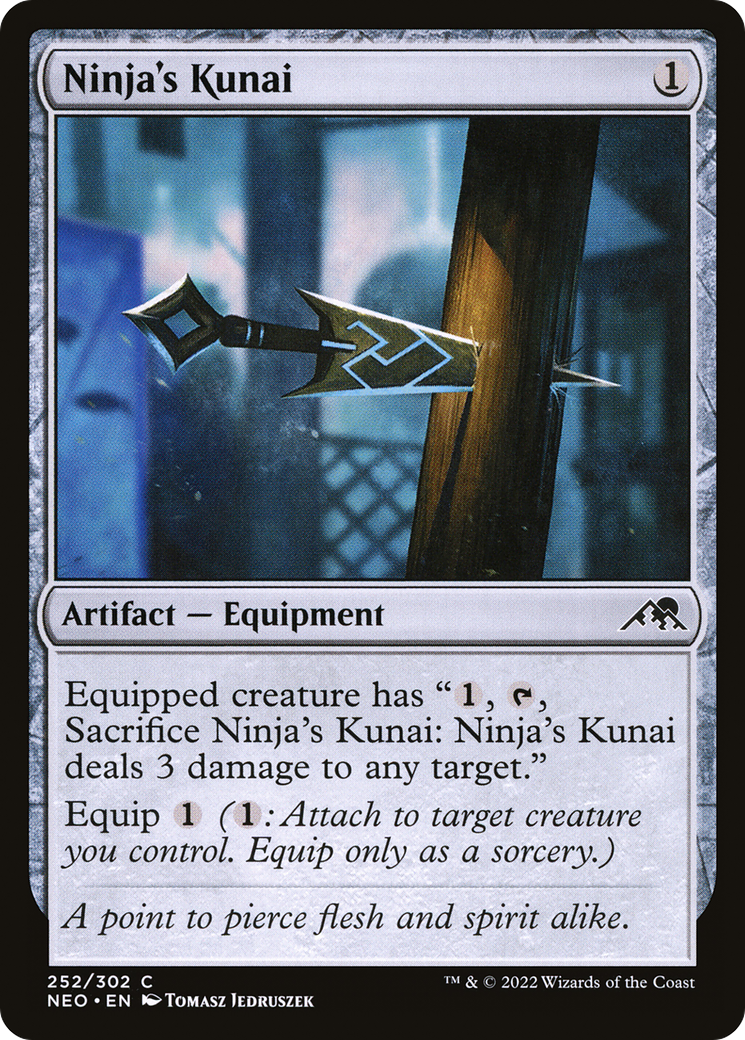 Image of Ninja's Kunai (NEO-252) - Kamigawa: Neon Dynasty Foil