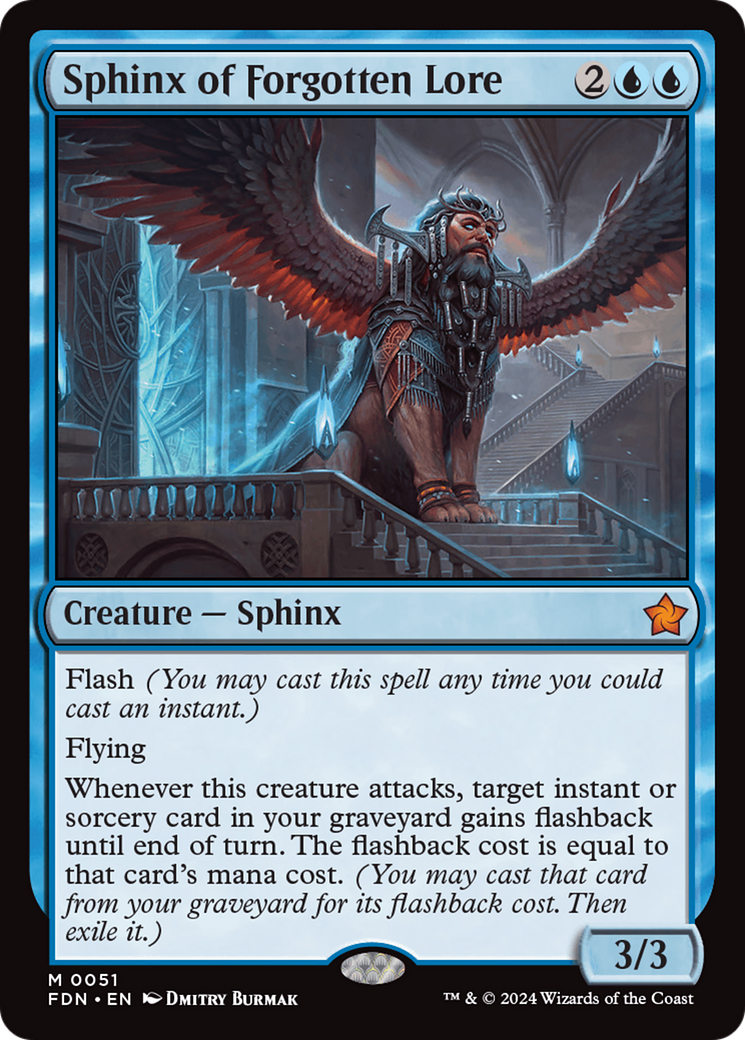 Image of Sphinx of Forgotten Lore (FDN-051) - Foundations Foil