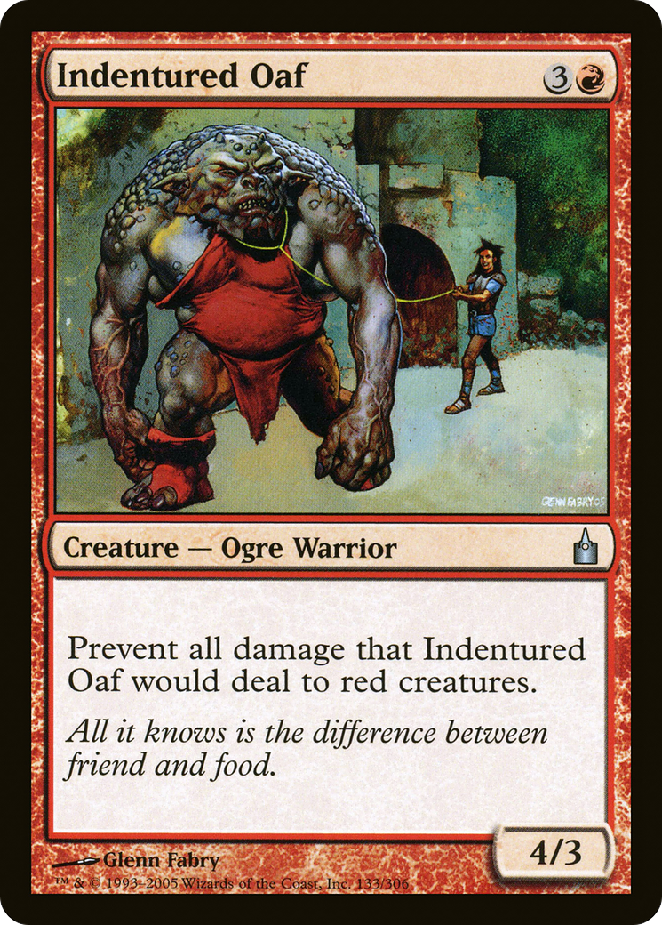 Image of Indentured Oaf (RAV-133) - Ravnica: City of Guilds