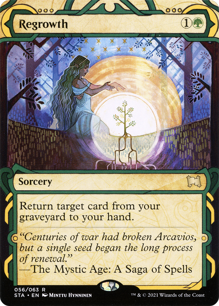 Image of Regrowth (STA-056) - Strixhaven Mystical Archive: (Showcase) (Borderless) Etched Foil