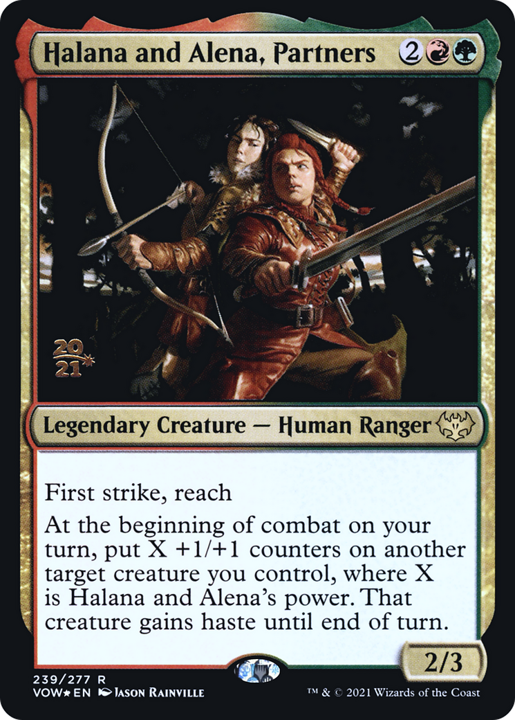 Image of Halana and Alena, Partners (PRE-239) - Innistrad: Crimson Vow Promos Foil