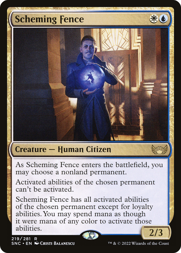 Image of Scheming Fence (SNC-219) - Streets of New Capenna Foil