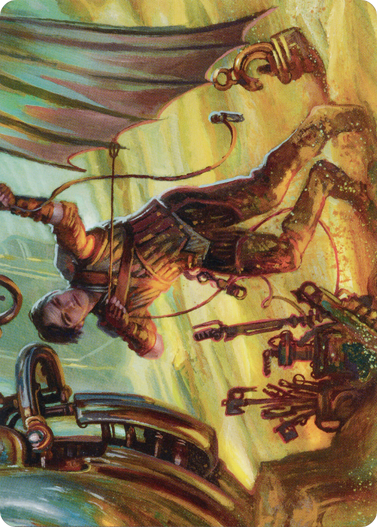 Image of Mishra, Excavation Prodigy // Mishra, Excavation Prodigy (ABRO-036) - The Brothers' War Art Series (Borderless) Foil