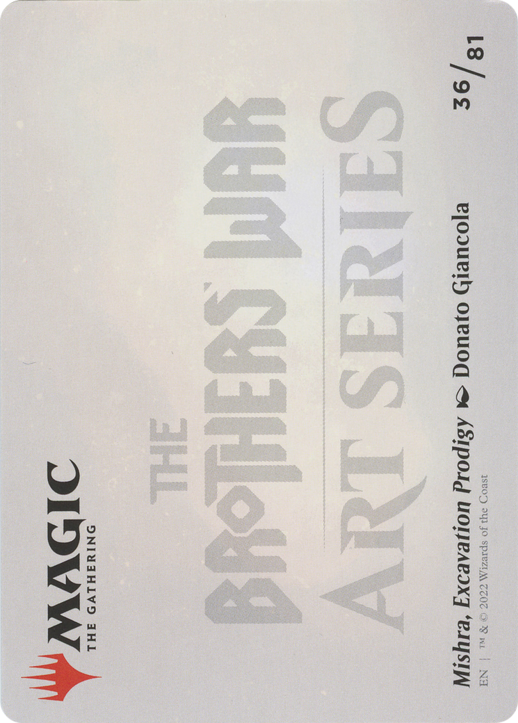 Image of Mishra, Excavation Prodigy // Mishra, Excavation Prodigy (ABRO-036) - The Brothers' War Art Series (Borderless) Foil