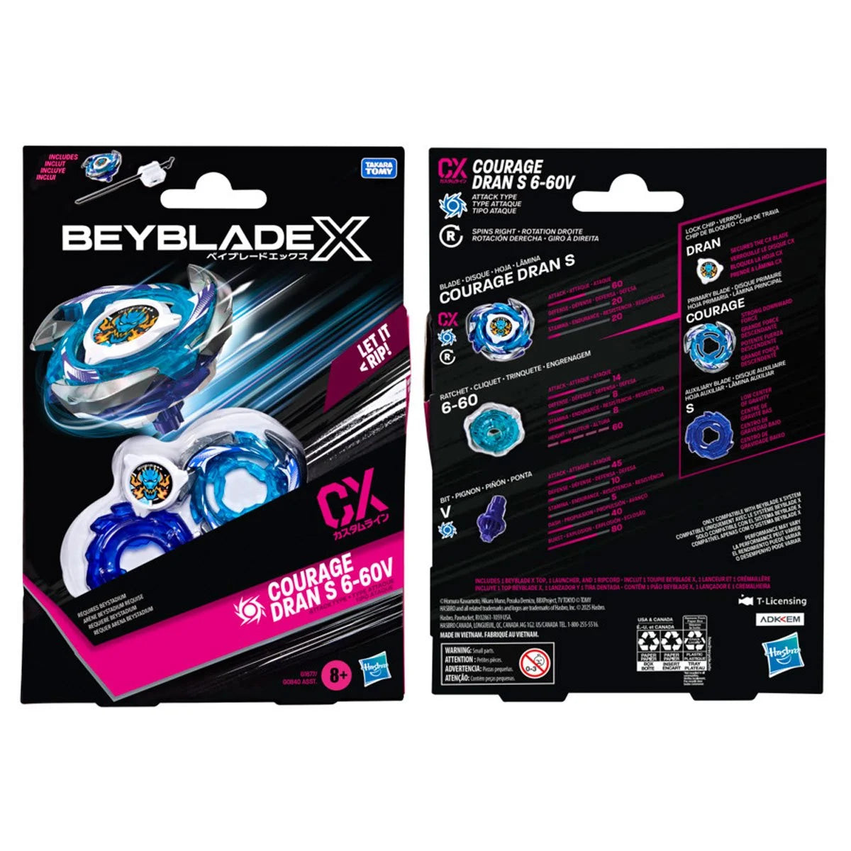 Beyblade X Courage Dran S 6-60V CX Starter Pack Set