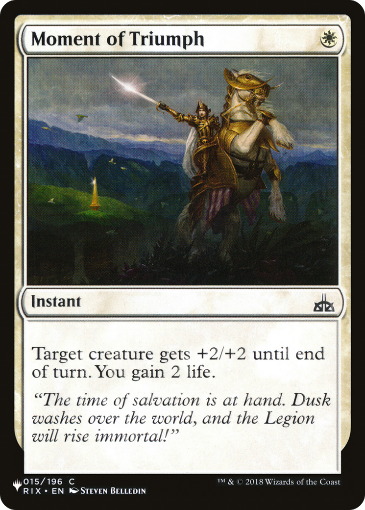 Image of Moment of Triumph (LIST-RIX-15) - The List