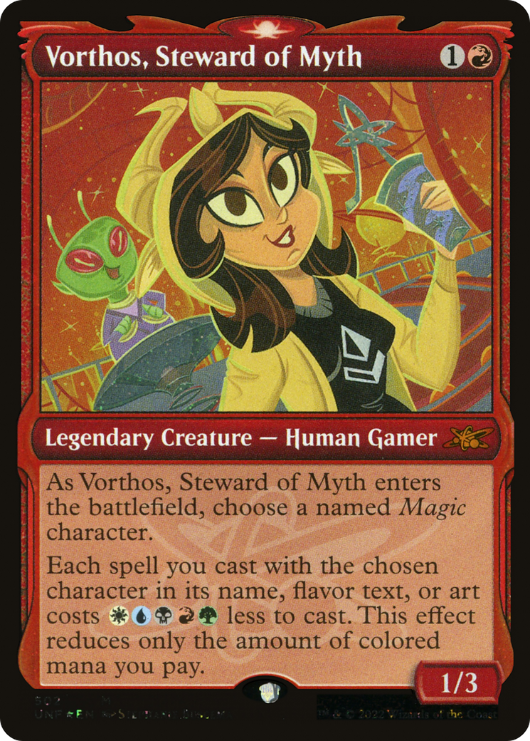 Image of Vorthos, Steward of Myth (Showcase) (Galaxy Foil) (UNF-502) - Unfinity: (Showcase) Foil
