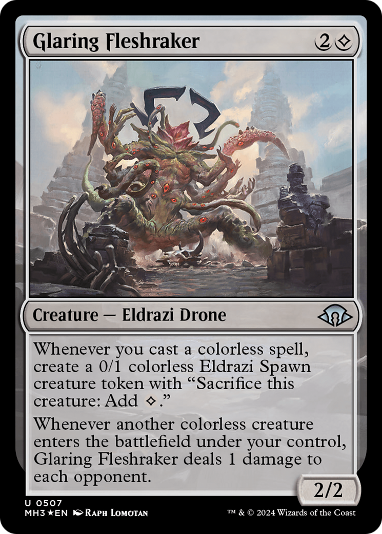 Image of Glaring Fleshraker (Ripple Foil) (MH3-507) - Modern Horizons 3 Foil
