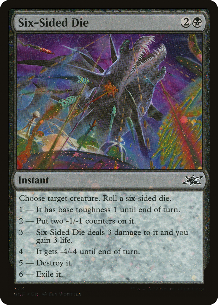 Image of Six-Sided Die (Galaxy Foil) (UNF-378) - Unfinity Foil