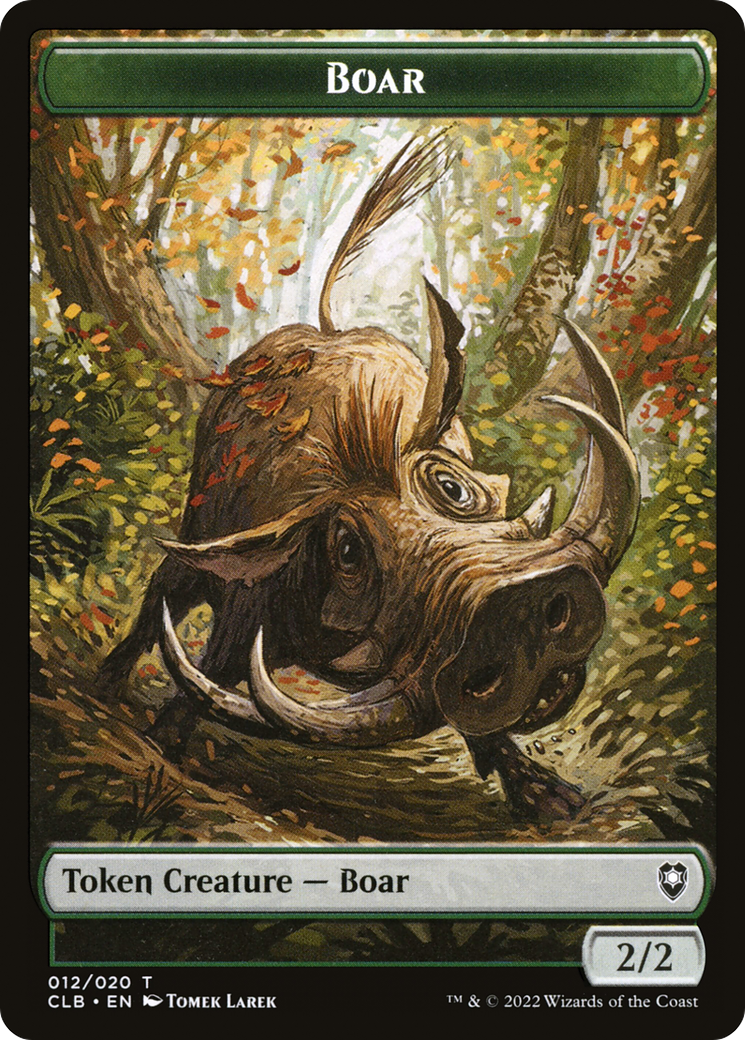 Image of Boar Token (CLB-012) - Battle for Baldur's Gate Tokens