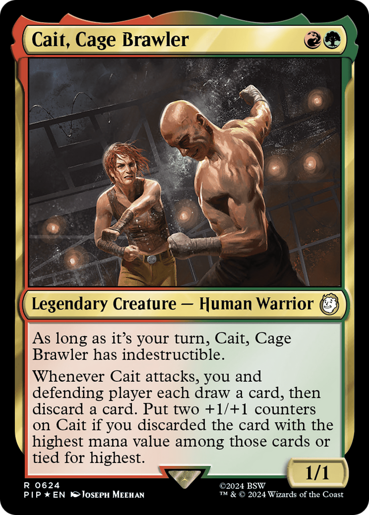 Image of Cait, Cage Brawler (Surge Foil) (PIP-624) - Fallout Foil