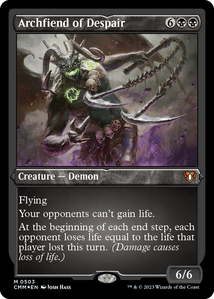 Image of Archfiend of Despair (CMM-503) - Commander Masters Etched Foil