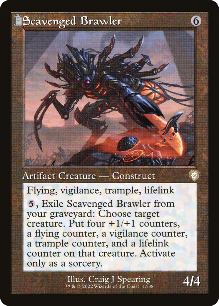 Image of Scavenged Brawler (Retro Frame) (BRC-017) - The Brothers' War Commander: (tombstone)
