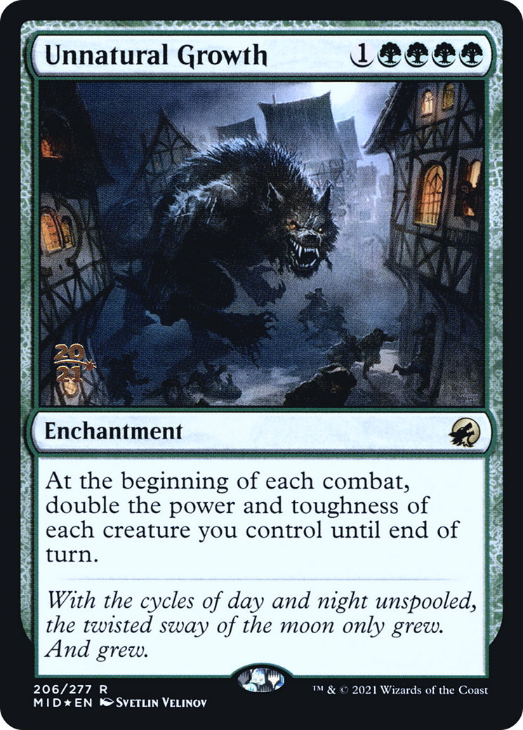 Image of Unnatural Growth (PRE-206) - Innistrad: Midnight Hunt Promos Foil