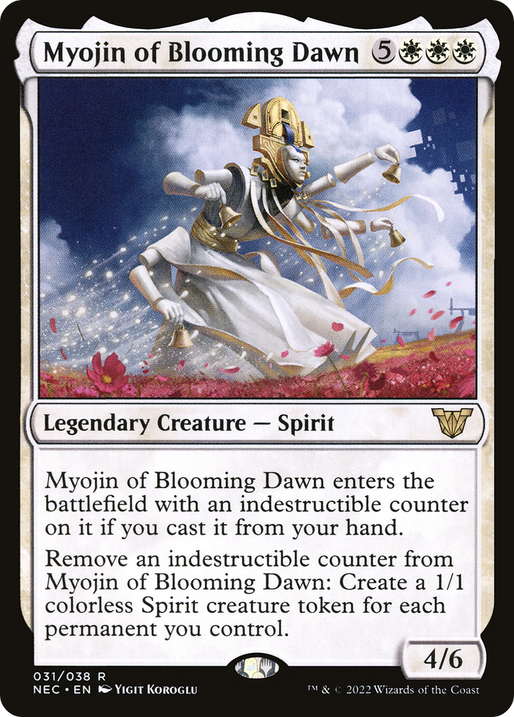 Image of Myojin of Blooming Dawn (NEC-031) - Neon Dynasty Commander Foil