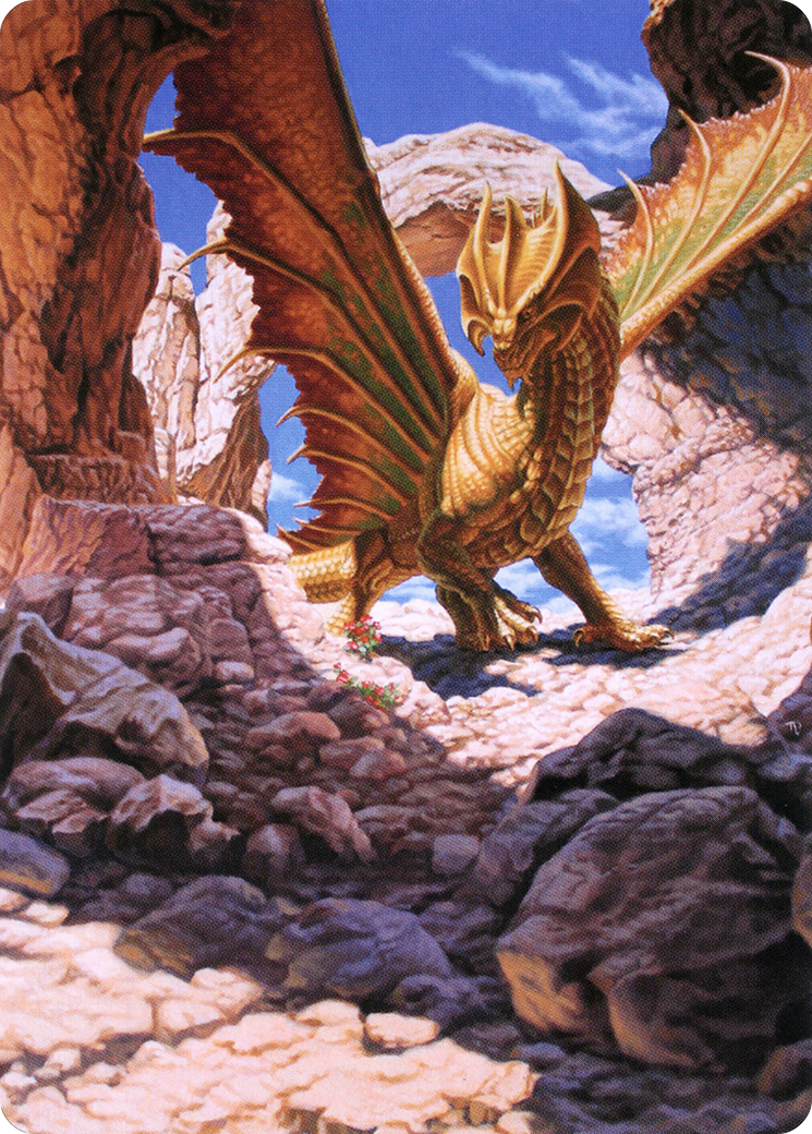 Image of Ancient Brass Dragon // Ancient Brass Dragon (ACLB-002) - Battle for Baldur's Gate Art Series (Borderless)