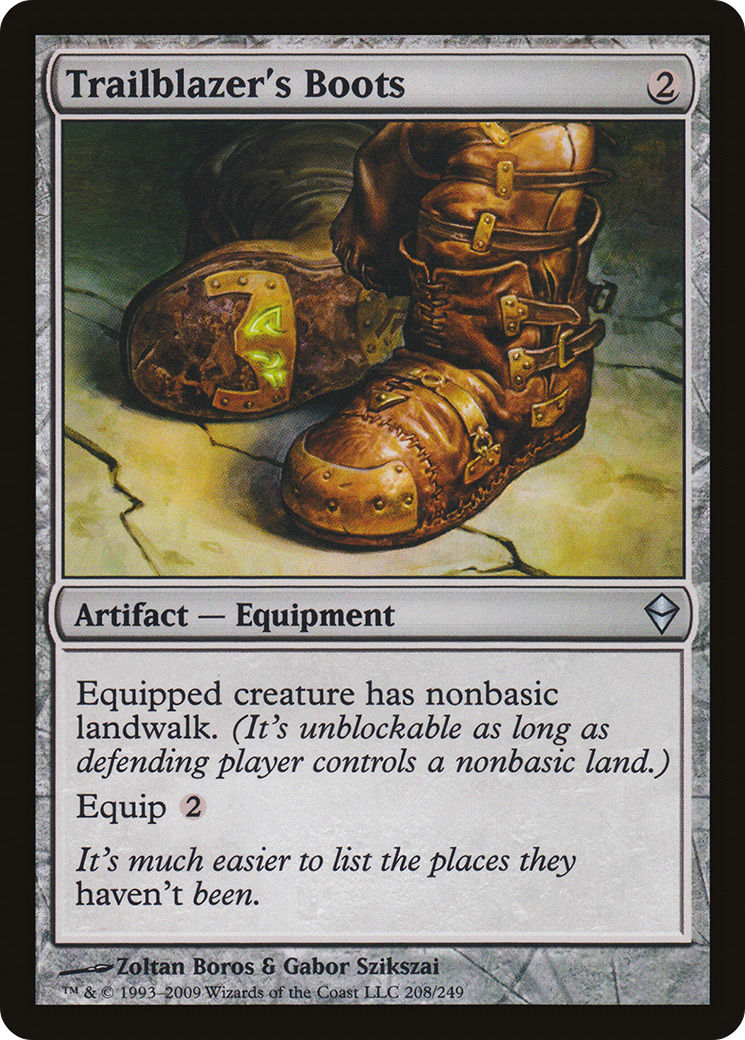 Image of Trailblazer's Boots (ZEN-208) - Zendikar Foil