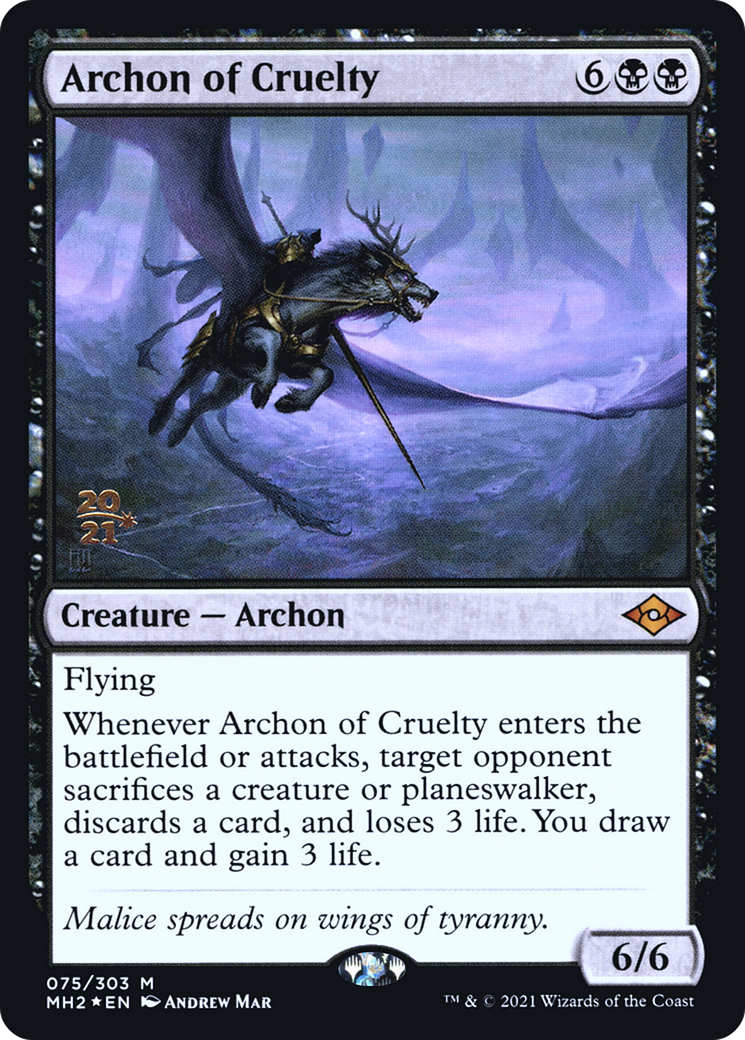 Image of Archon of Cruelty (PRE-075) - Modern Horizons 2 Promos Foil