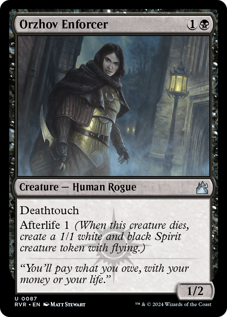 Image of Orzhov Enforcer (RVR-087) - Ravnica Remastered Foil