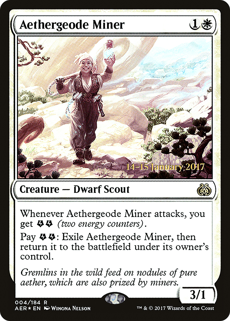 Image of Aethergeode Miner (PRE-04S) - Aether Revolt Promos Foil