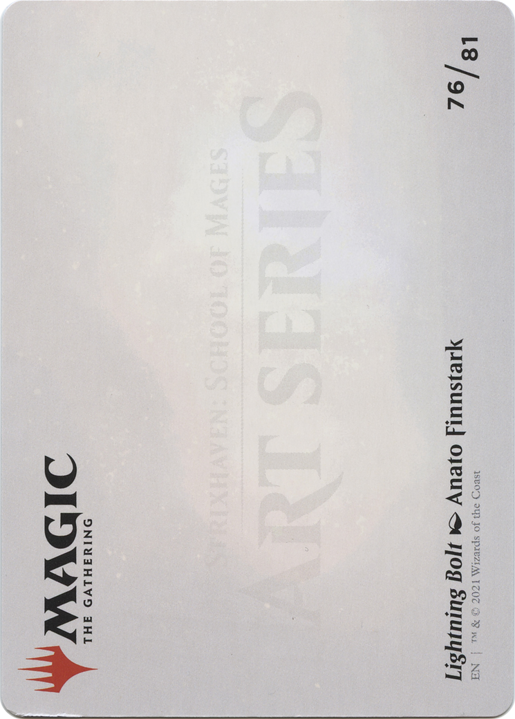Image of Lightning Bolt // Lightning Bolt (ASTX-076) - Strixhaven Art Series (Borderless) Foil