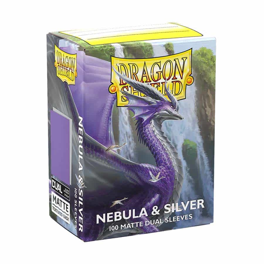 Image of DRAGON SHIELD SLEEVES: MATTE DUAL: NEBULA AND SILVER (100CT)