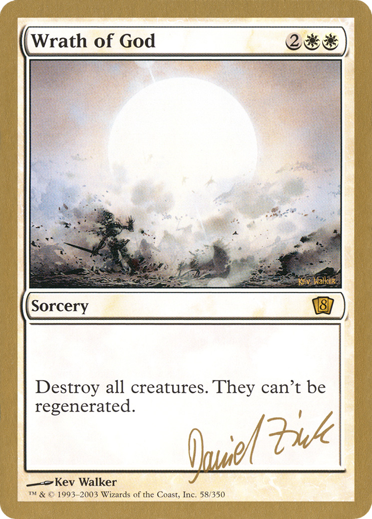Image of Wrath of God - 2003 Daniel Zink (8ED) (WCD-DZ58) - World Championship Decks 2003