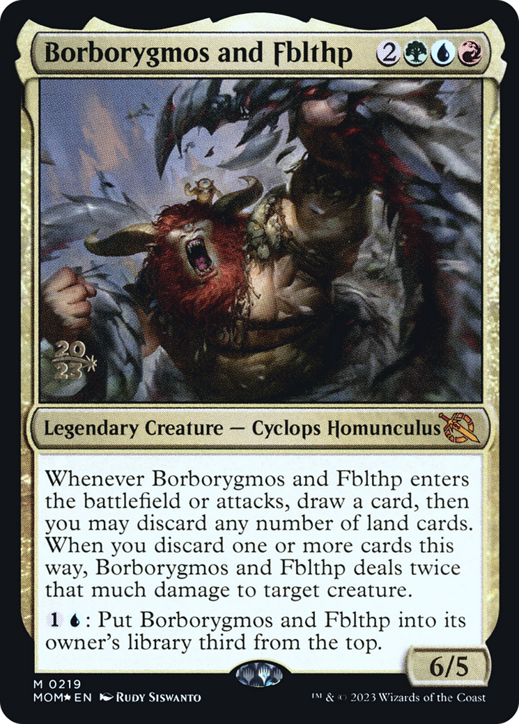 Image of Borborygmos and Fblthp (PRE-219) - March of the Machine Promos Foil