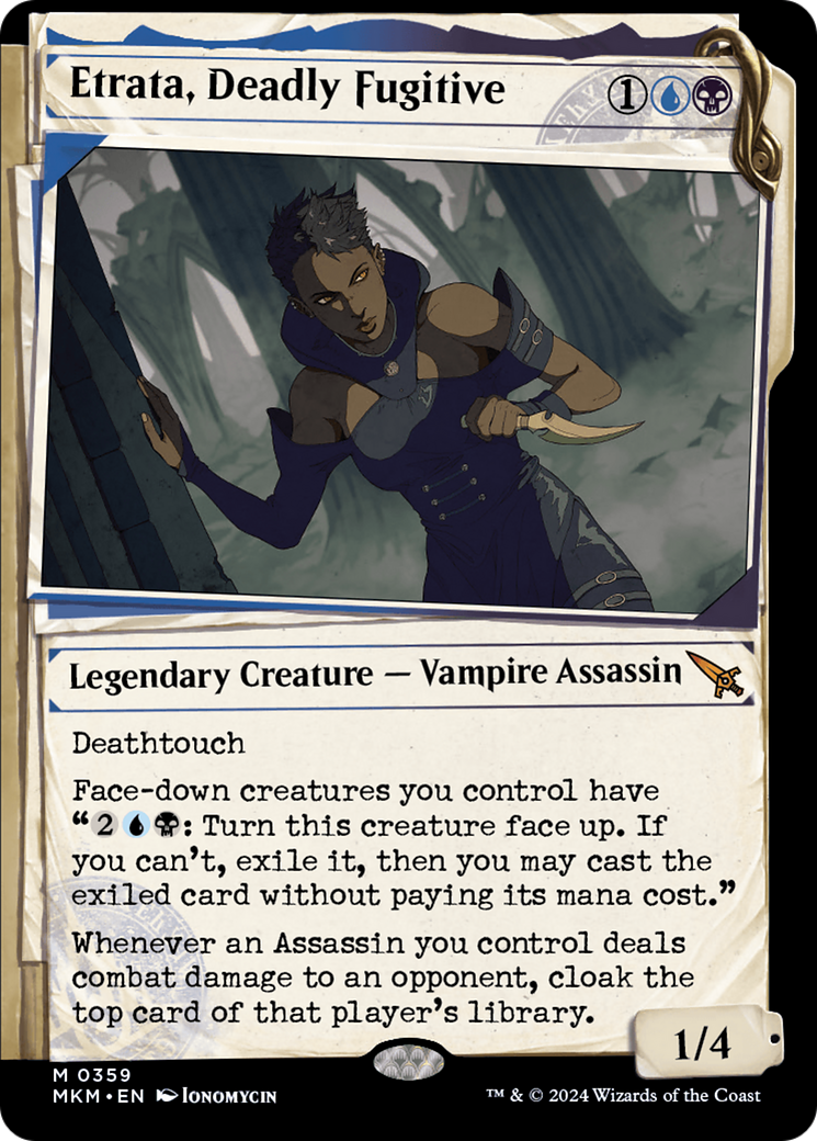 Image of Etrata, Deadly Fugitive (Showcase) (MKM-359) - Murders at Karlov Manor: (Showcase) Foil