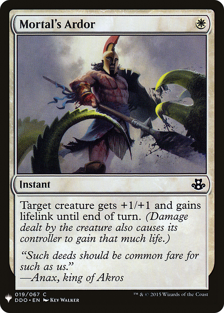 Image of Mortal's Ardor (LIST-DDO-19) - The List