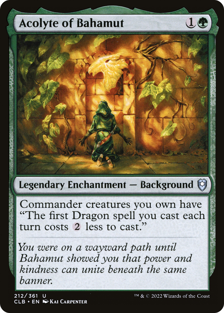 Image of Acolyte of Bahamut (CLB-212) - Commander Legends: Battle for Baldur's Gate Foil
