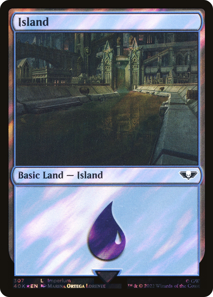 Image of Island (307) (Surge Foil) (40K-307) - Warhammer 40,000 Commander Foil