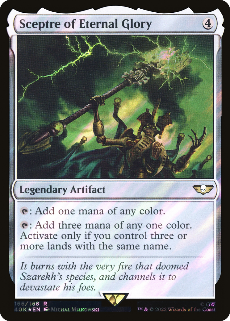 Image of Sceptre of Eternal Glory (Surge Foil) (40K-166) - Warhammer 40,000 Commander Foil