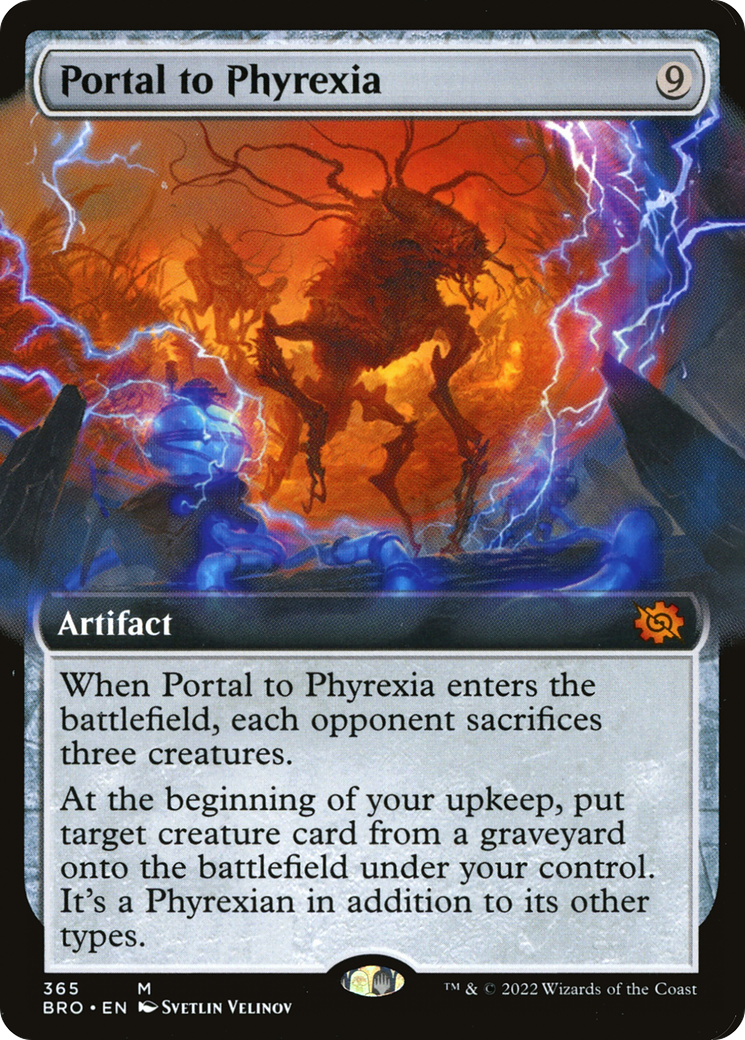 Image of Portal to Phyrexia (Extended Art) (BRO-365) - The Brothers' War: (Extended Art) Foil